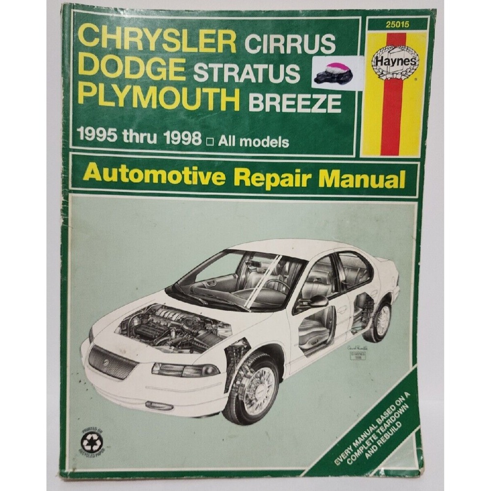 Haynes Repair‎ Manual Chrysler Cirrus Dodge Stratus Plymouth 1995-1998 25015